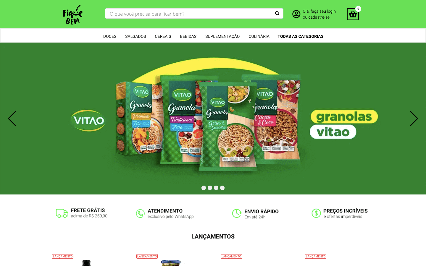 Loja da Fique Bem na Tray